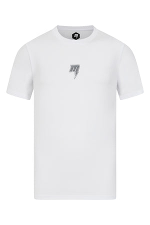 Macmaison White Tee Glitter Outline M Logo