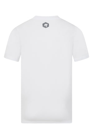 Macmaison White Tee Glitter Outline M Logo